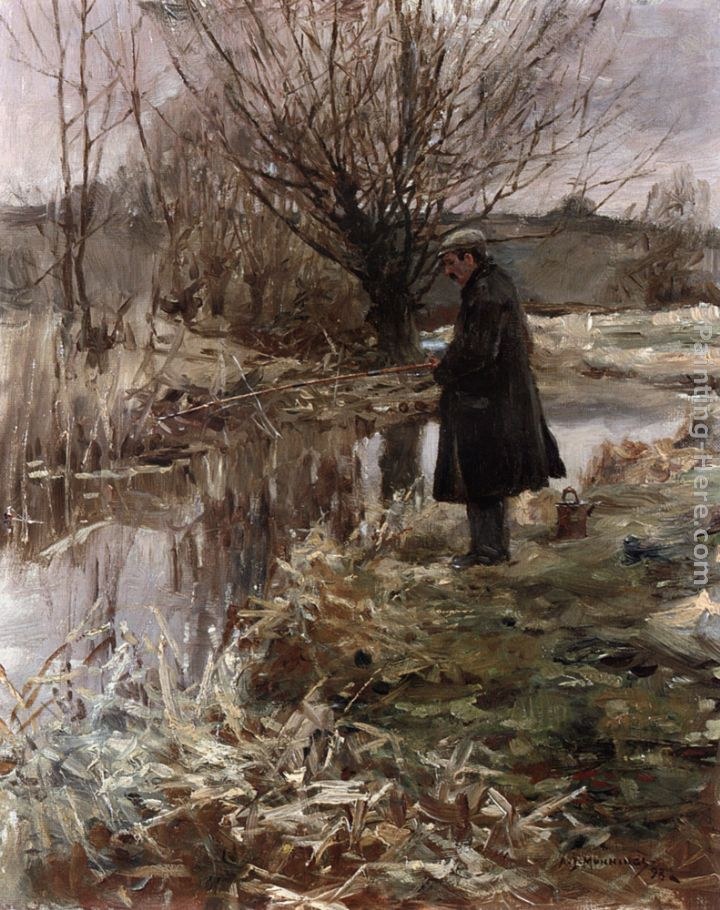Sir Alfred James Munnings Pike Fishing in January
